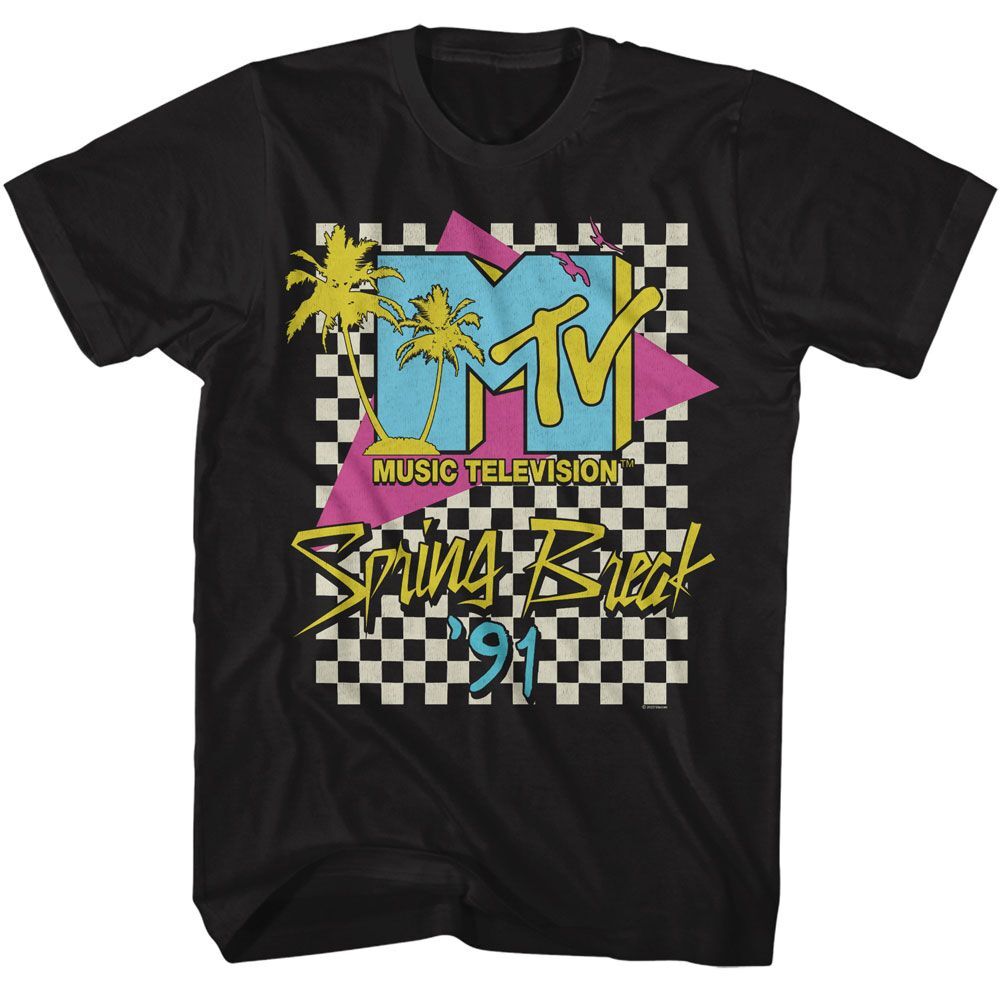 MTV Spring Break 91 Checkered Bg TV Shirt