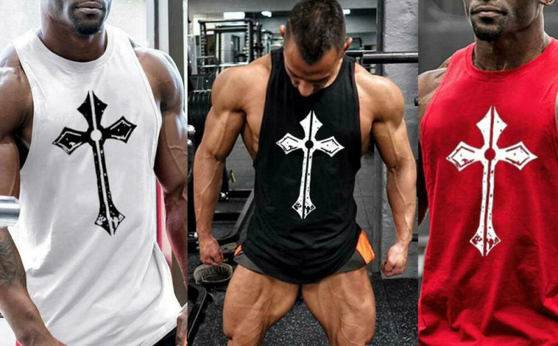 Men’s Tank Tops Bodybuilding Muscle T Shirt Sleeveless Gym Training Workout Vest