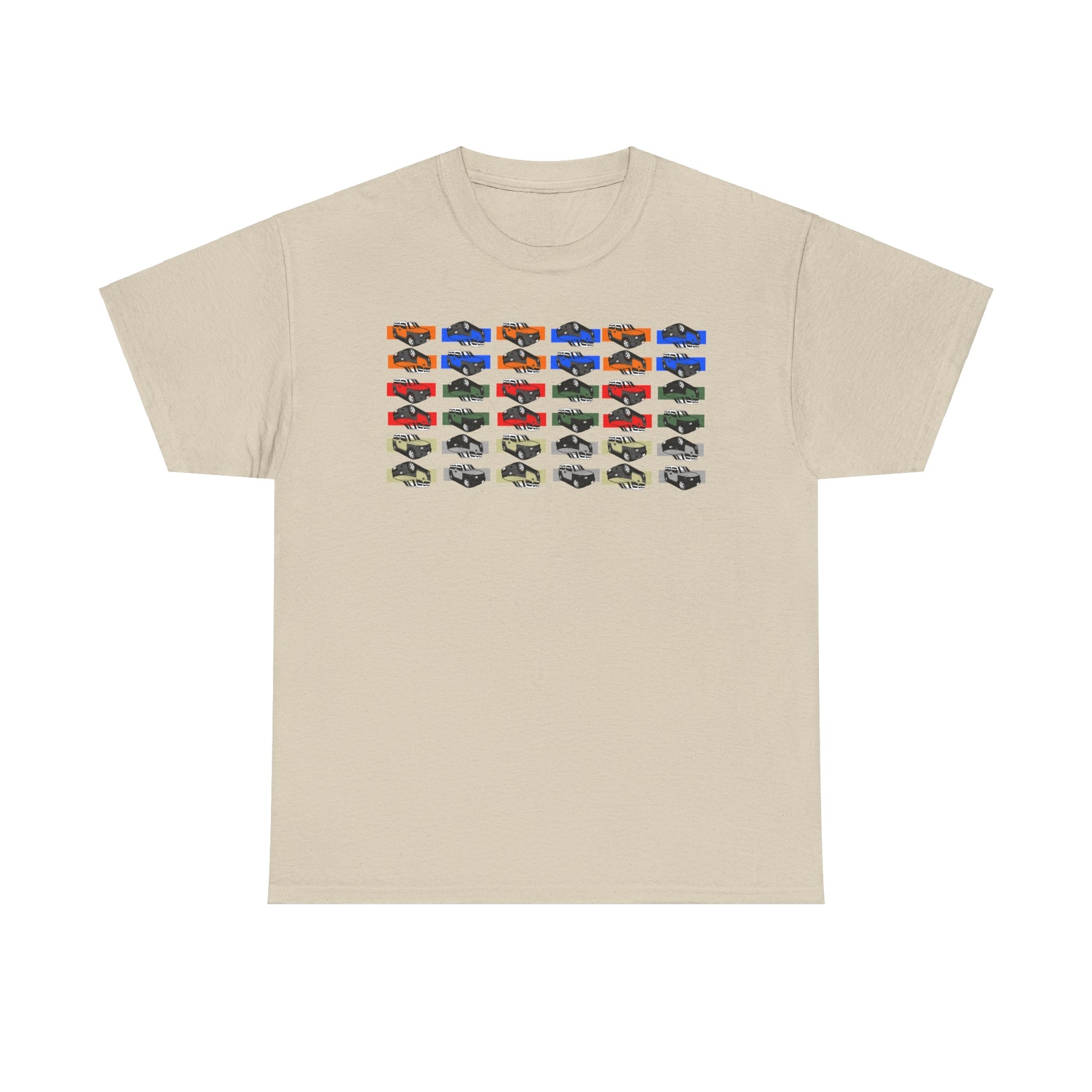 Multi colored Honda Element Unisex Heavy Cotton Tee-EXPEDITED SHIPPING!