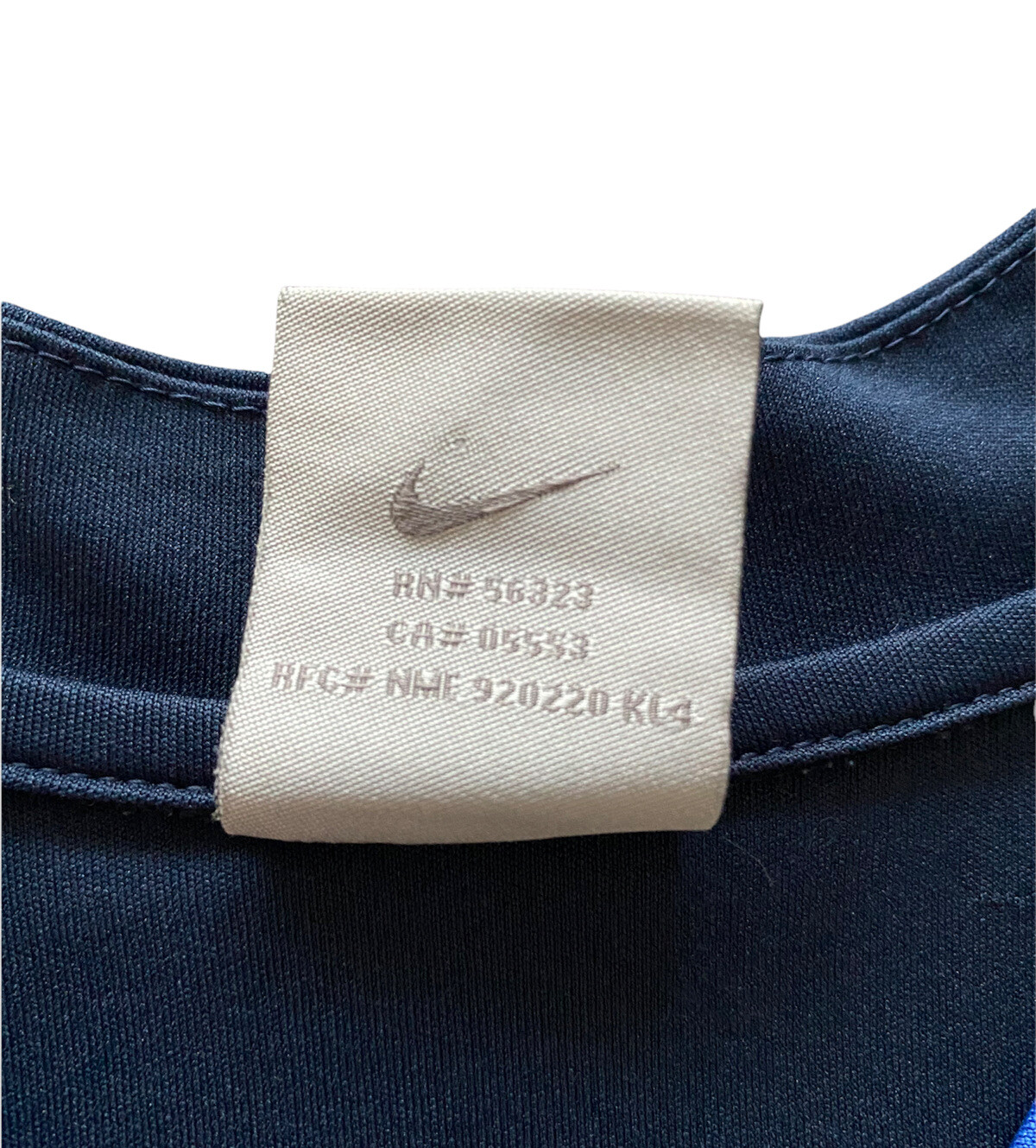 Vintage Nike Mens Shirt Triangle Swoosh Size Medium Gray Tag Blue Top 90’s 80’s
