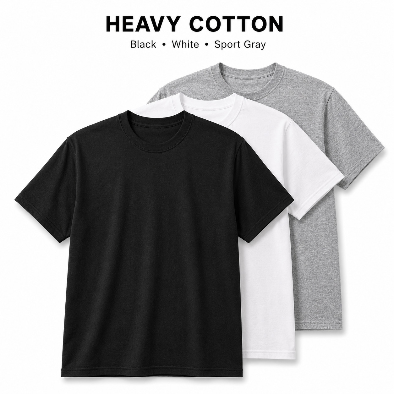 Gildan Heavy Cotton 5000 T-Shirt 3 & 5 Pack Men’s Fashion Color Cotton Tee S-5XL