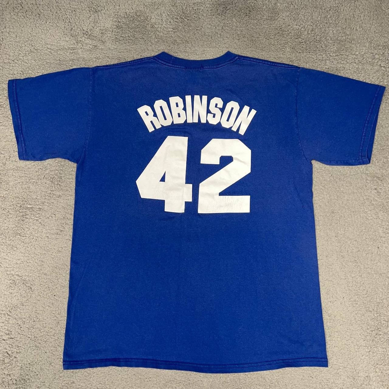 Cooperstown Majestic Brooklyn Dodgers Jackie Robinson T Shirt Men’s XL Blue #42