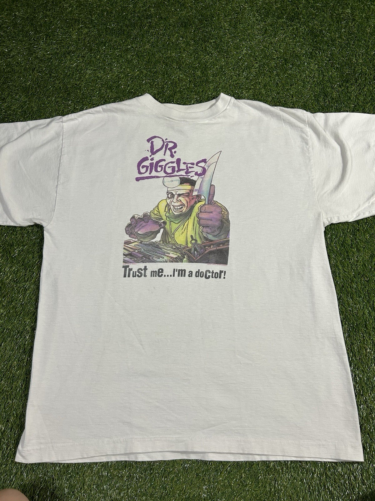 Vintage 1992 Dr. Giggles Dark Horse Comics Trust Me I’m A Doctor T Shirt Sz L