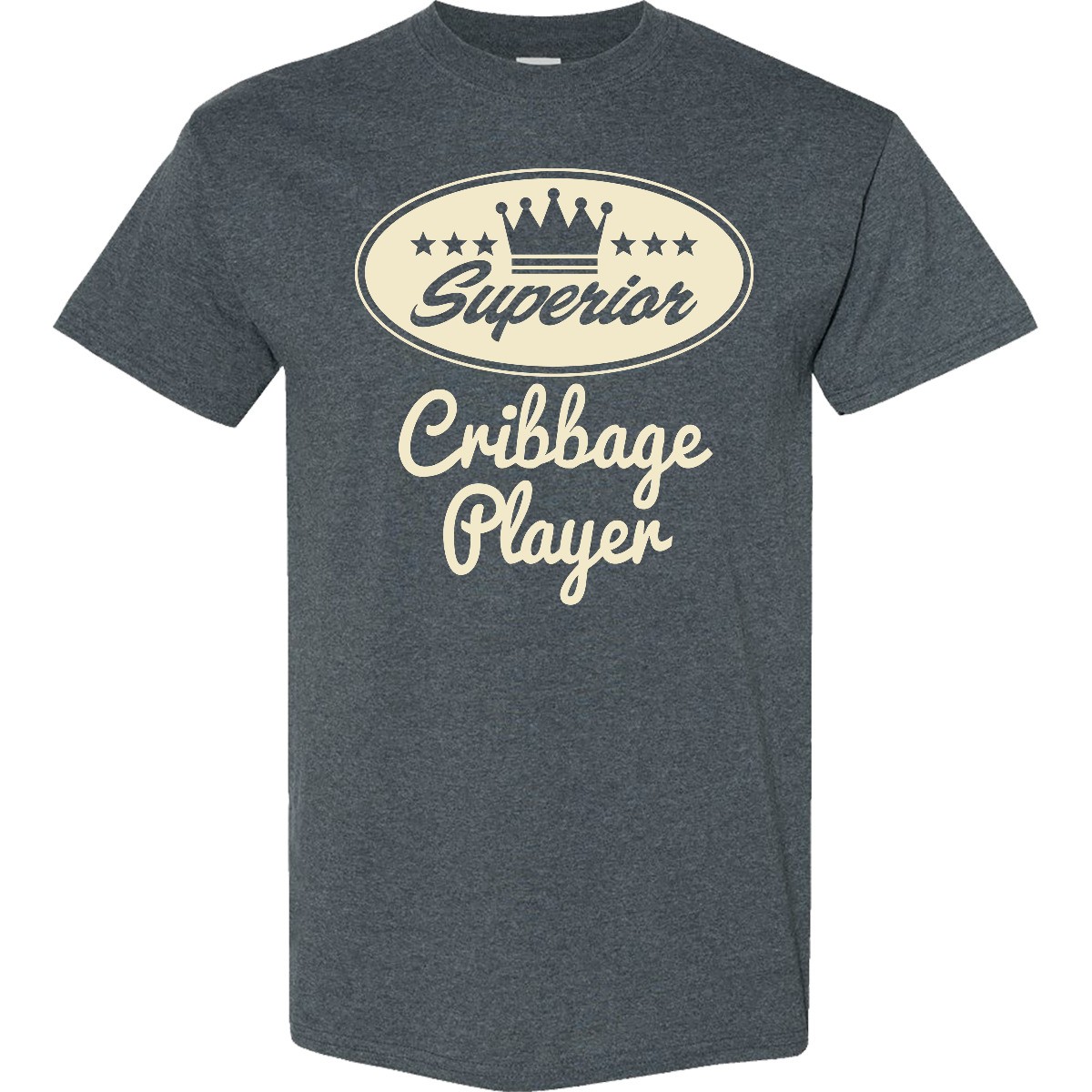 Inktastic Cribbage Player Vintage Superior T-Shirt Retro Crown Hobby Mens Tees
