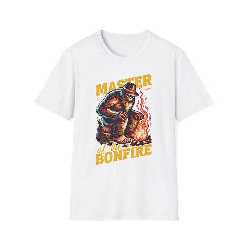 Bigfoot Bonfire T-Shirt: Sasquatch Outdoor Adventure Tee