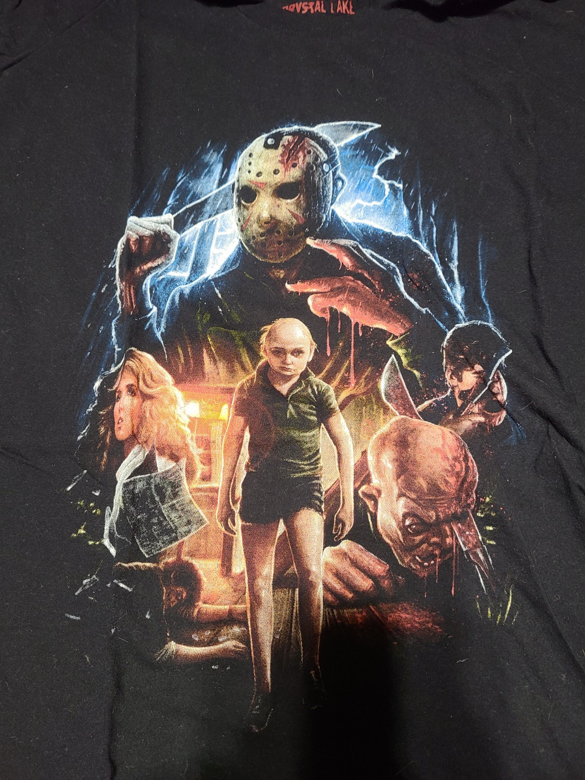Mens Terror Threads Friday the 13th Part 4 Crystal Lake Massacre Shirt Size XXL