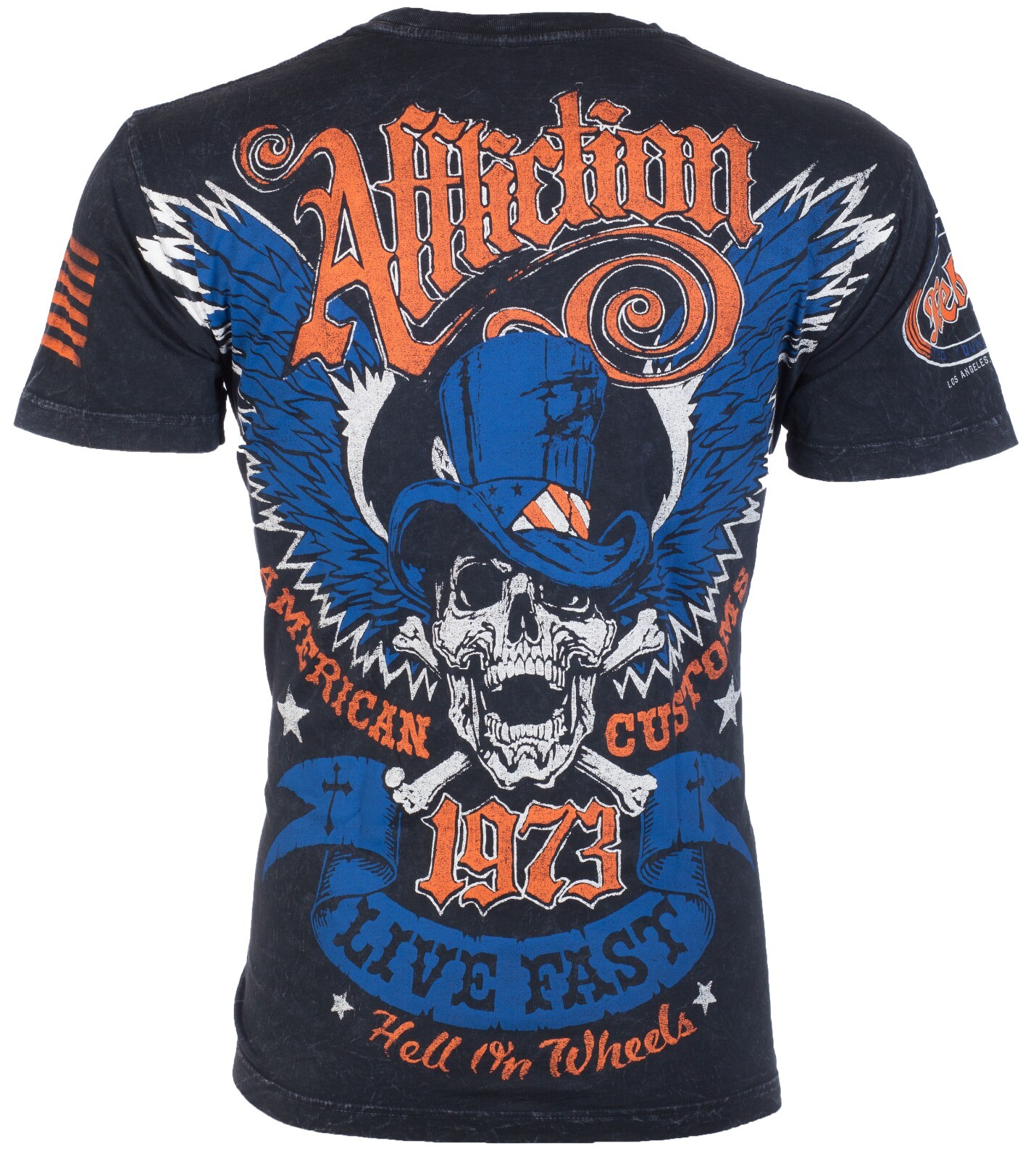 $58 AFFLICTION American Customs STRAIGHT SIX Short Sleeve Slim Fit T-shirt NWT