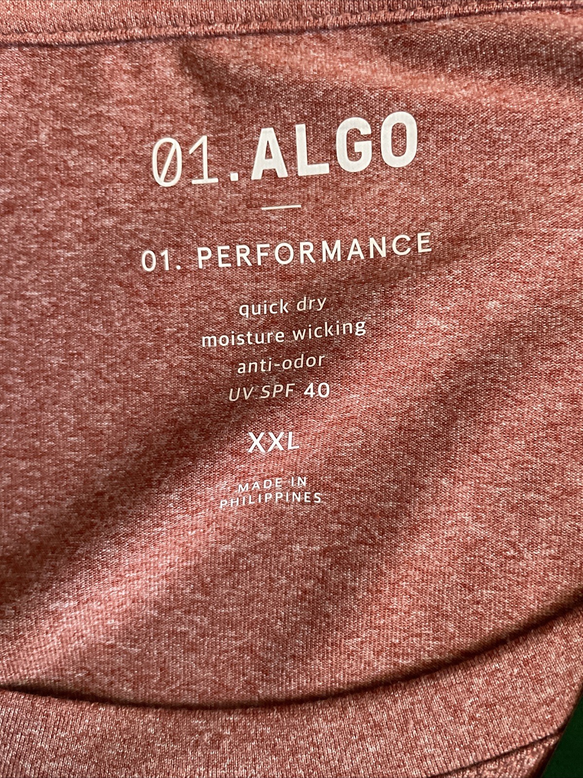01.ALGO Men’s Performance Moisture Wicking Anti Odor Short Sleeve Tee XXL