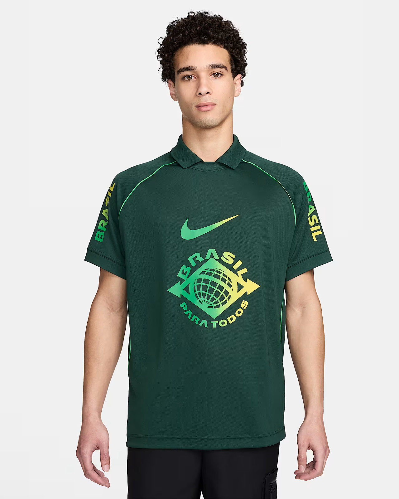 Nike Brazil Men’s Dri-FIT Soccer Jersey FZ2949-397 Pro Green US Size XS-3XL New
