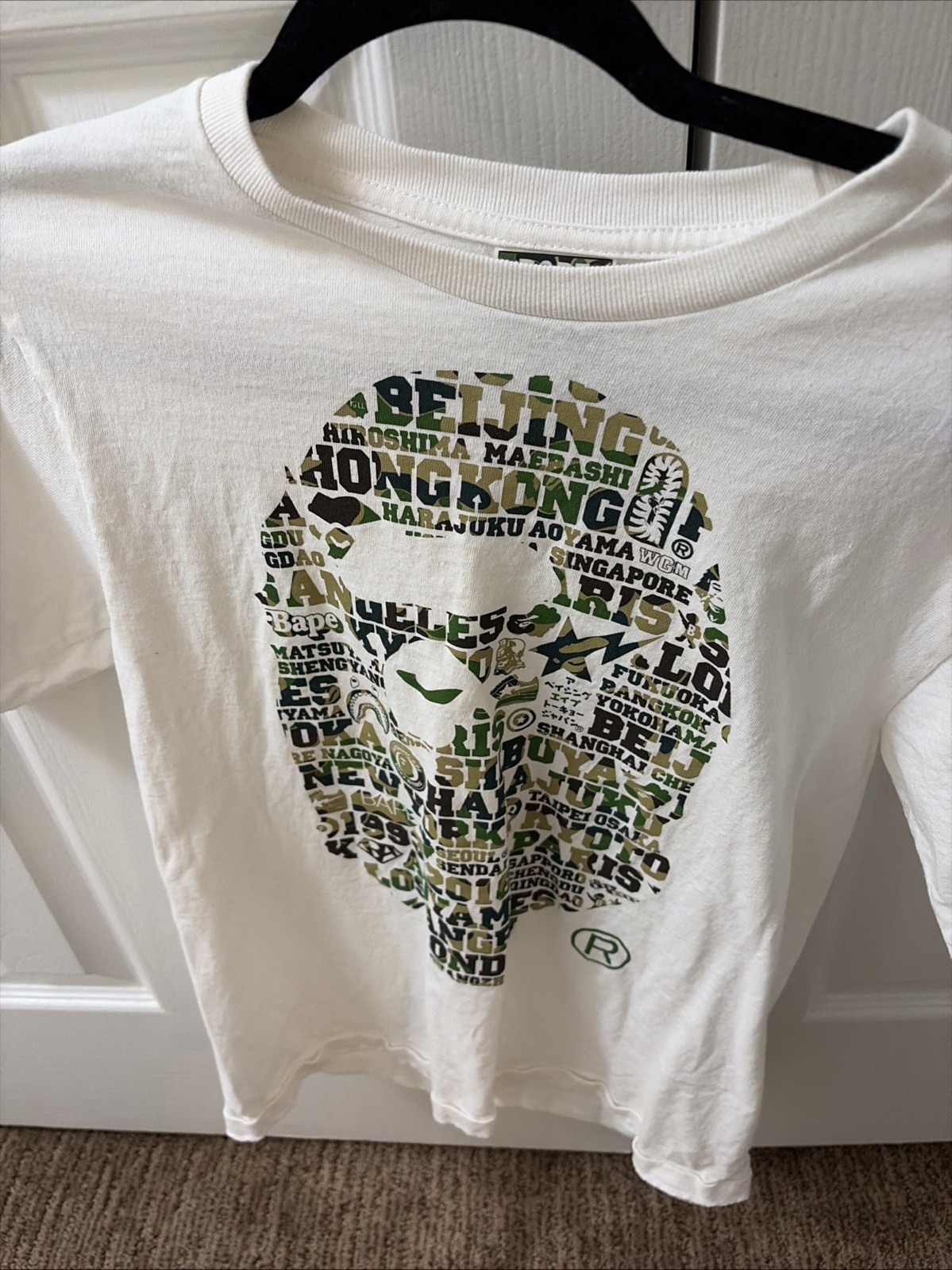 A BATHING APE CITY TEE TOKYO BIG APE HEAD T-shirt WHITE MEN SIZE 3XL JAPAN