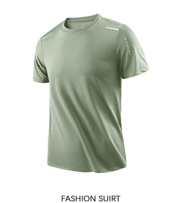 SlimFit CHRLCK Men’s Quick Dry Running T-Shirt Breathable Sports Gym Fitness Top