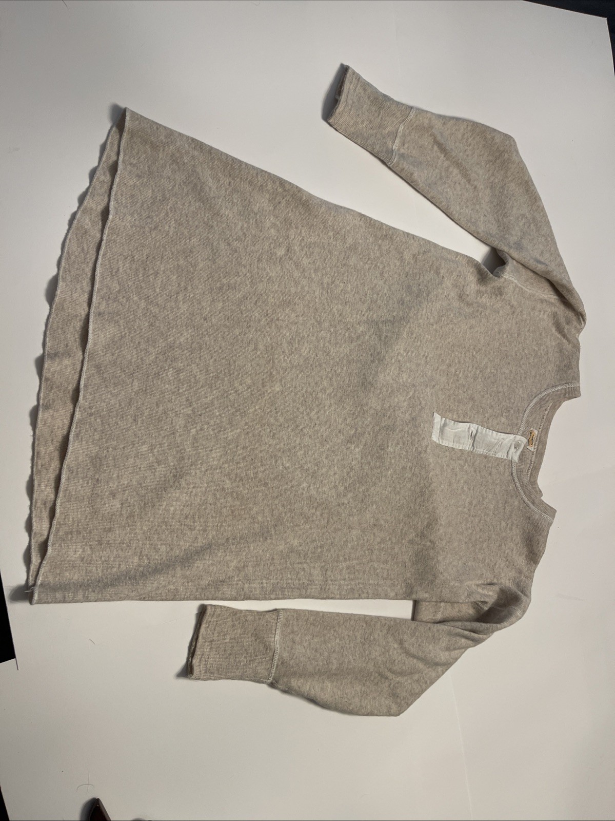 Vintage 1930s Oneita Standard Underwear Long Sleeve Wool Henley M 30s