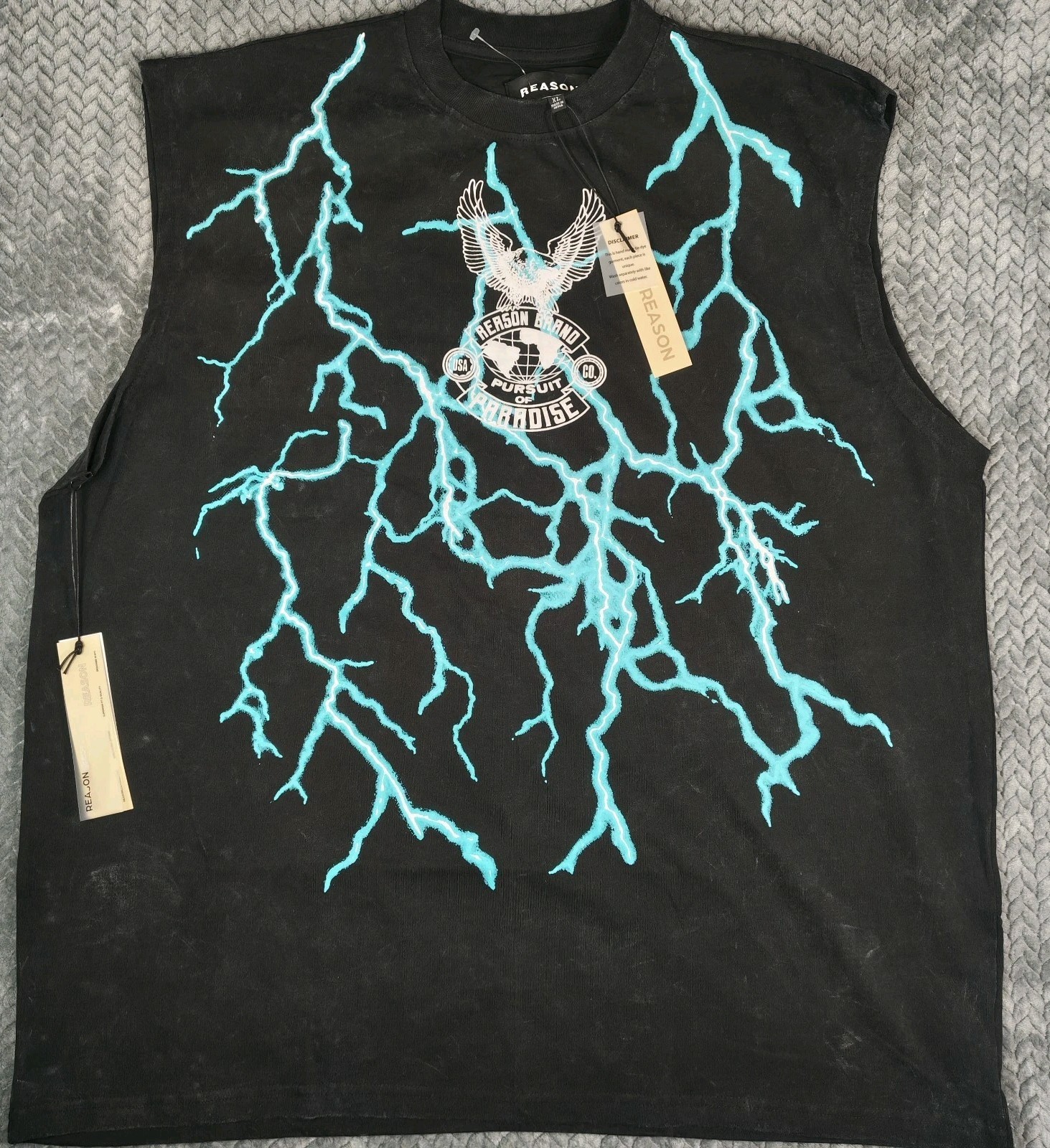 Reason Brand Men’s Oversized Sleeveless Tee Shirt Size XL Pursuit Of Paradise