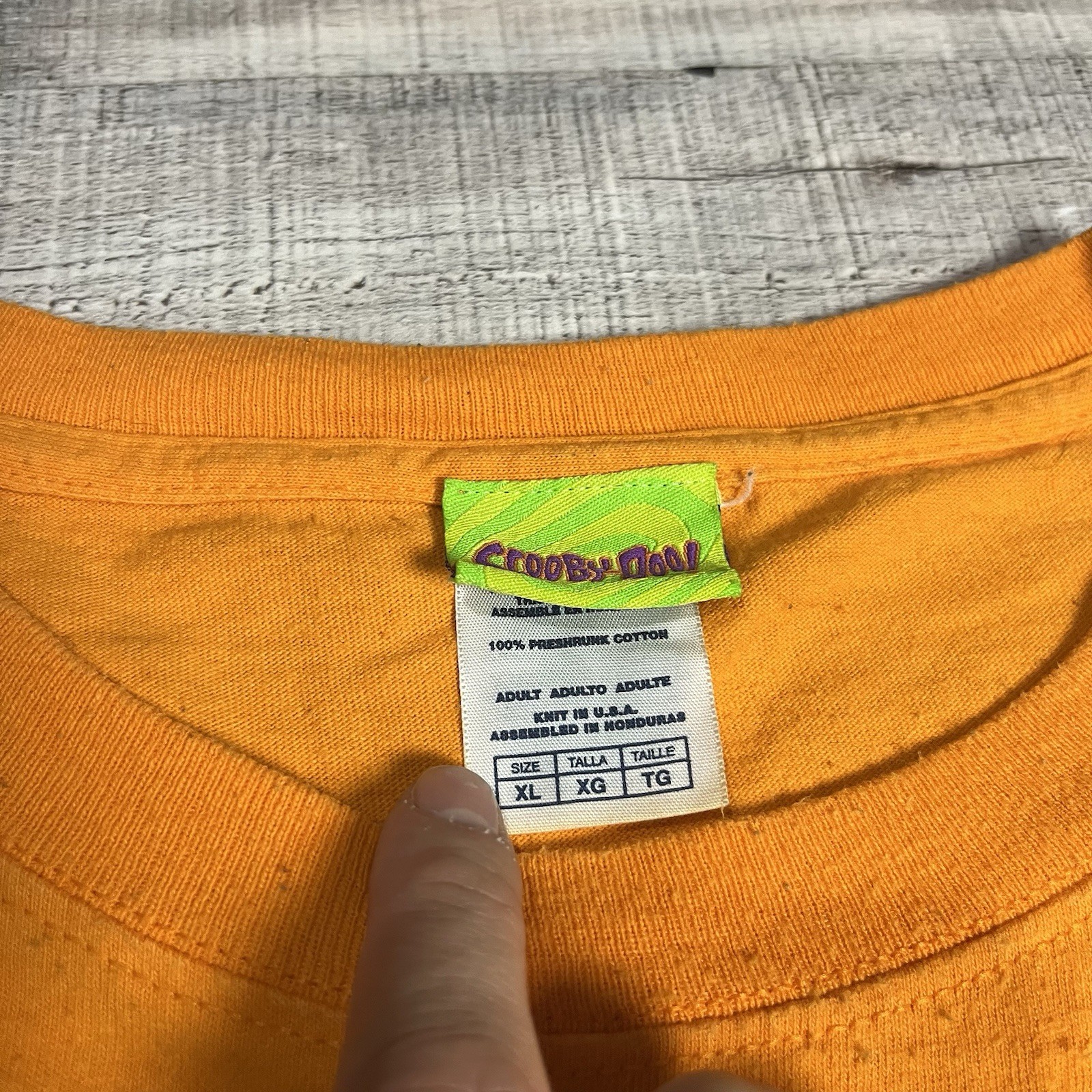 Scooby Doo Shirt Size XL Orange Vintage 2002 Jerry Leigh Hannah Barbera Cartoon