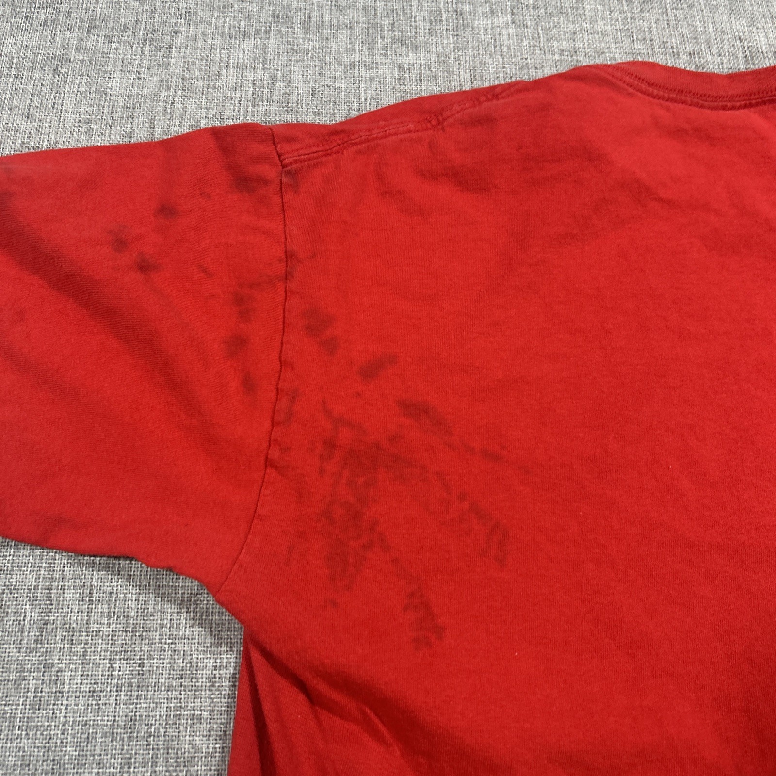 2011 Adventure Time Shirt Size L Cartoon Network Red What Time Is It Finn Jake