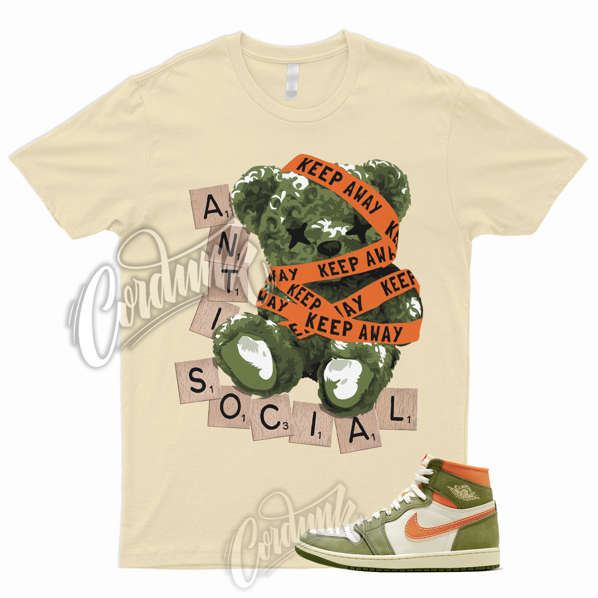 ANTI T Shirt for 1 High Celadon Sky J Light Olive Bright Mandarin Coconut Milk