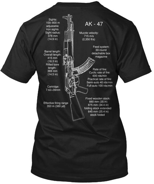 Ak 47 Specs Last Day Tee T-Shirt Made in the USA Size S to 5XL