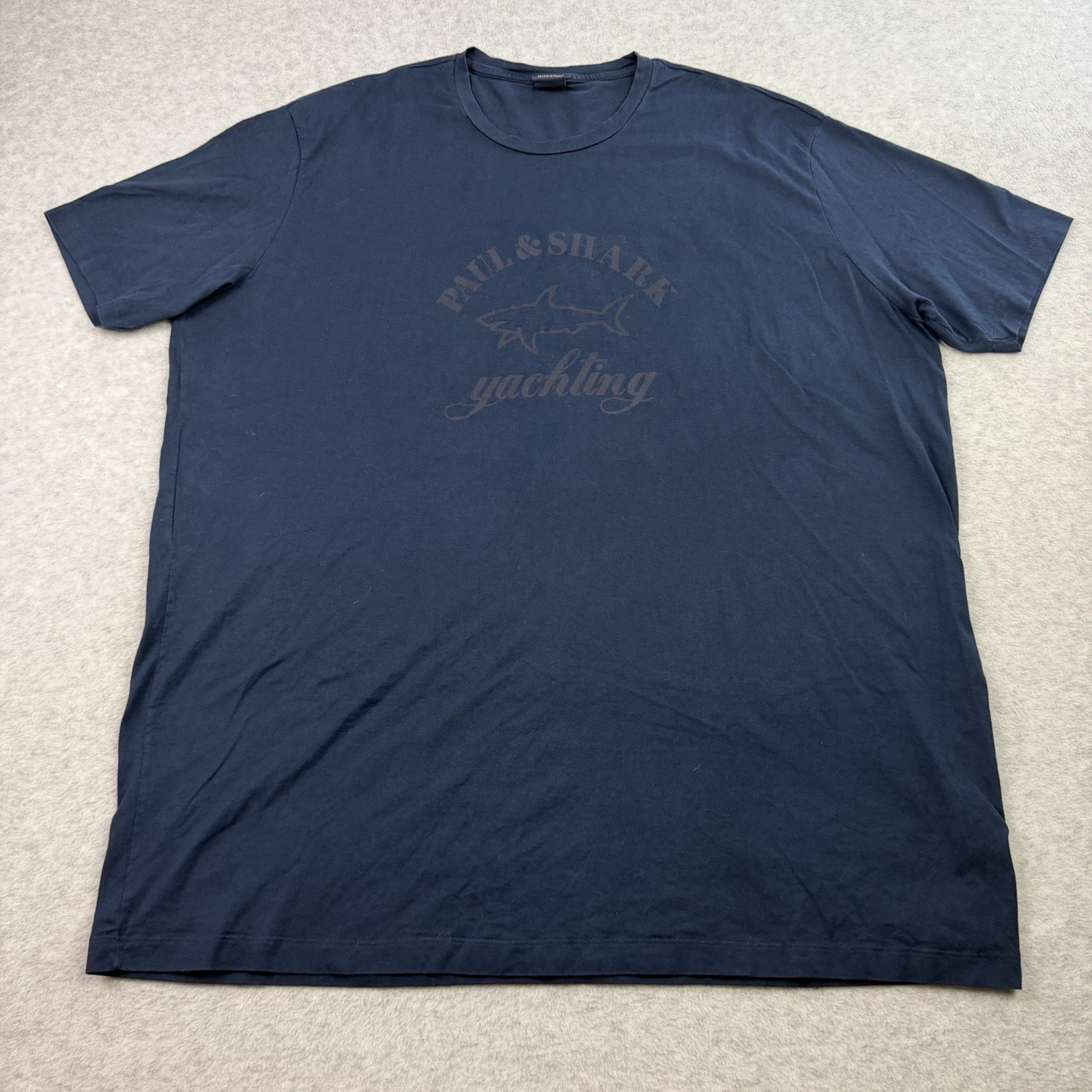 Paul & Shark Yachting T Shirt Mens 5XL Blue Cotton Graphic Print Made in Italy