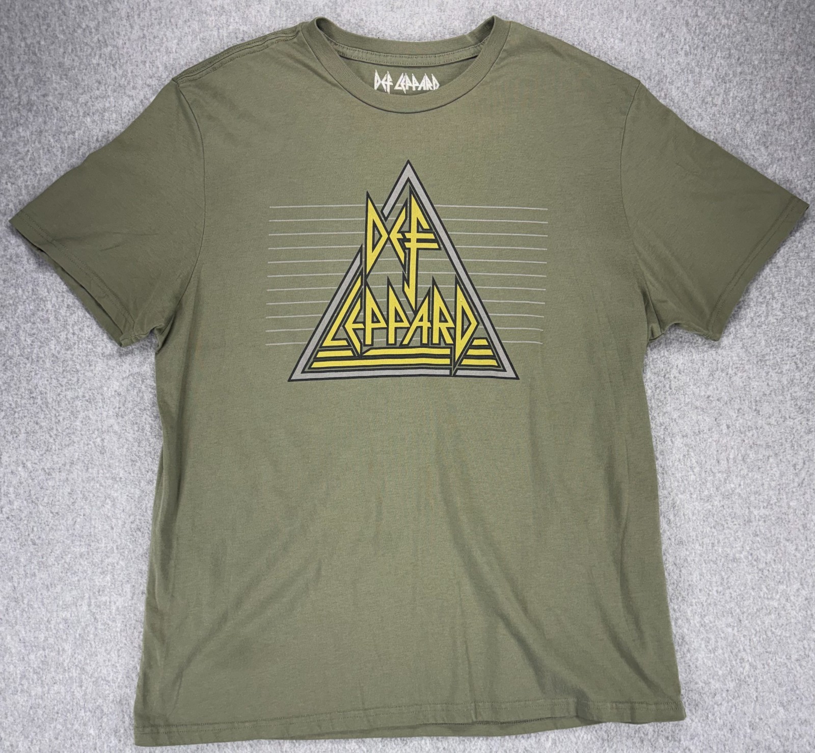 Def Leppard 2024 Official Licensed Graphic Tee Shirt Men’s LRG [L] Olive Green