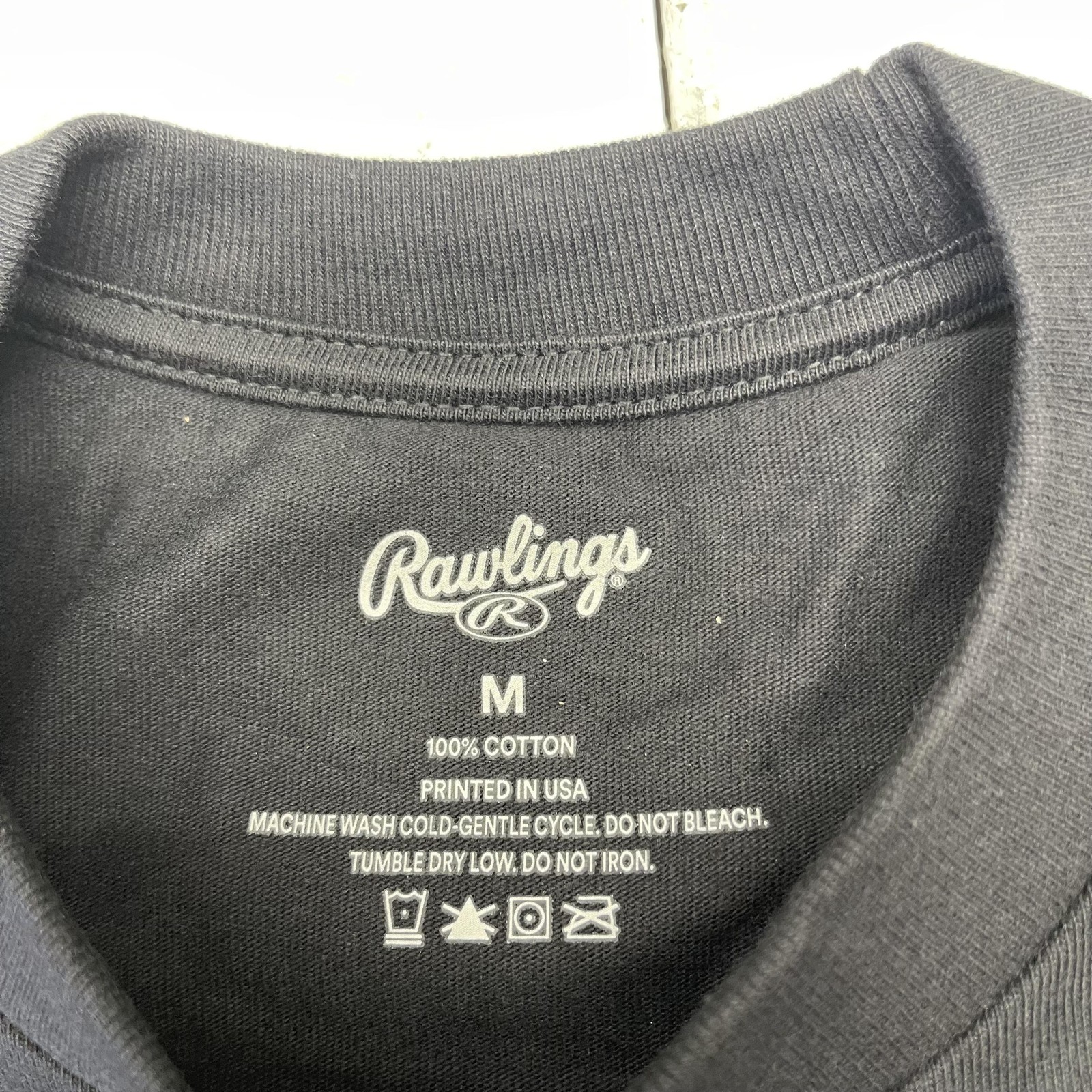 Rawlings Shirt Mens Medium Black Vintage Collection 1976 Graphic Tee RV1976-BK-M