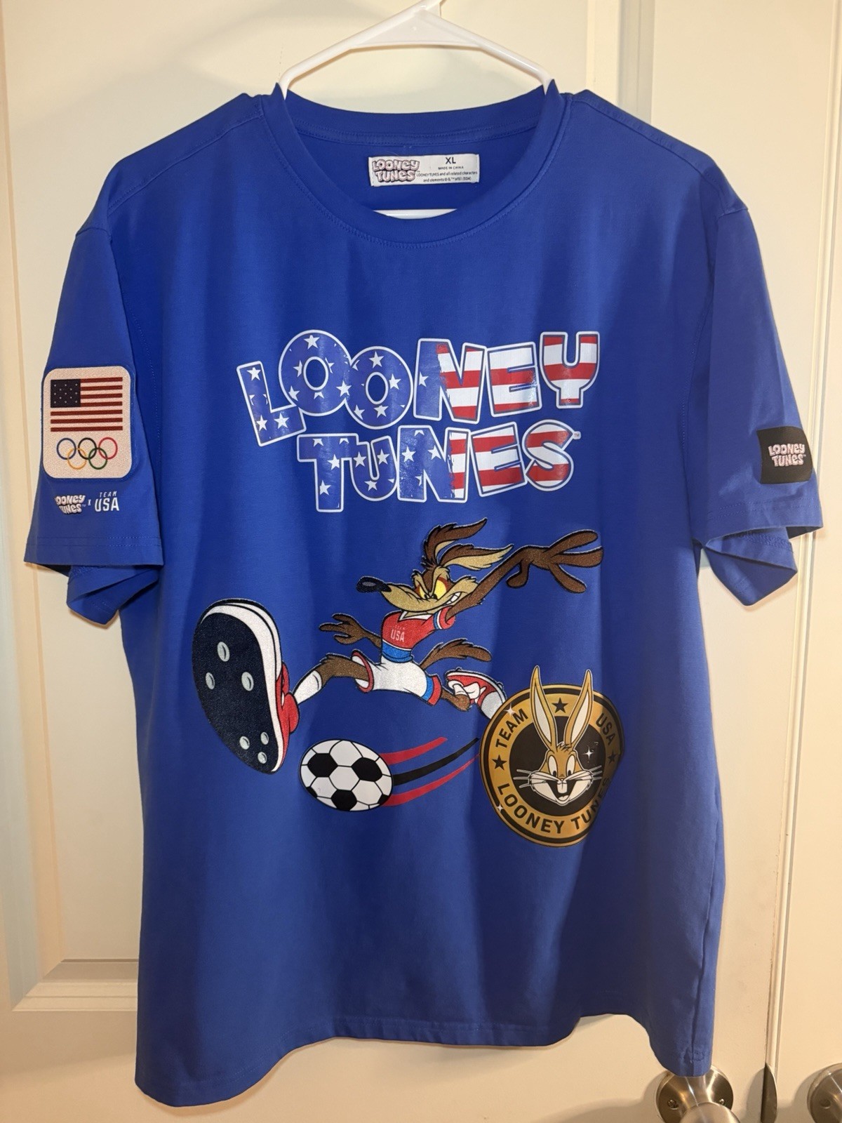 Team USA x Looney Tunes Freeze Max Soccer Loose Fit T-Shirt – Royal Blue Size XL