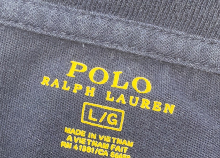 Polo Ralph Lauren T Shirt Mens Navy Blue XL Large Embroidered Tee Red Logo