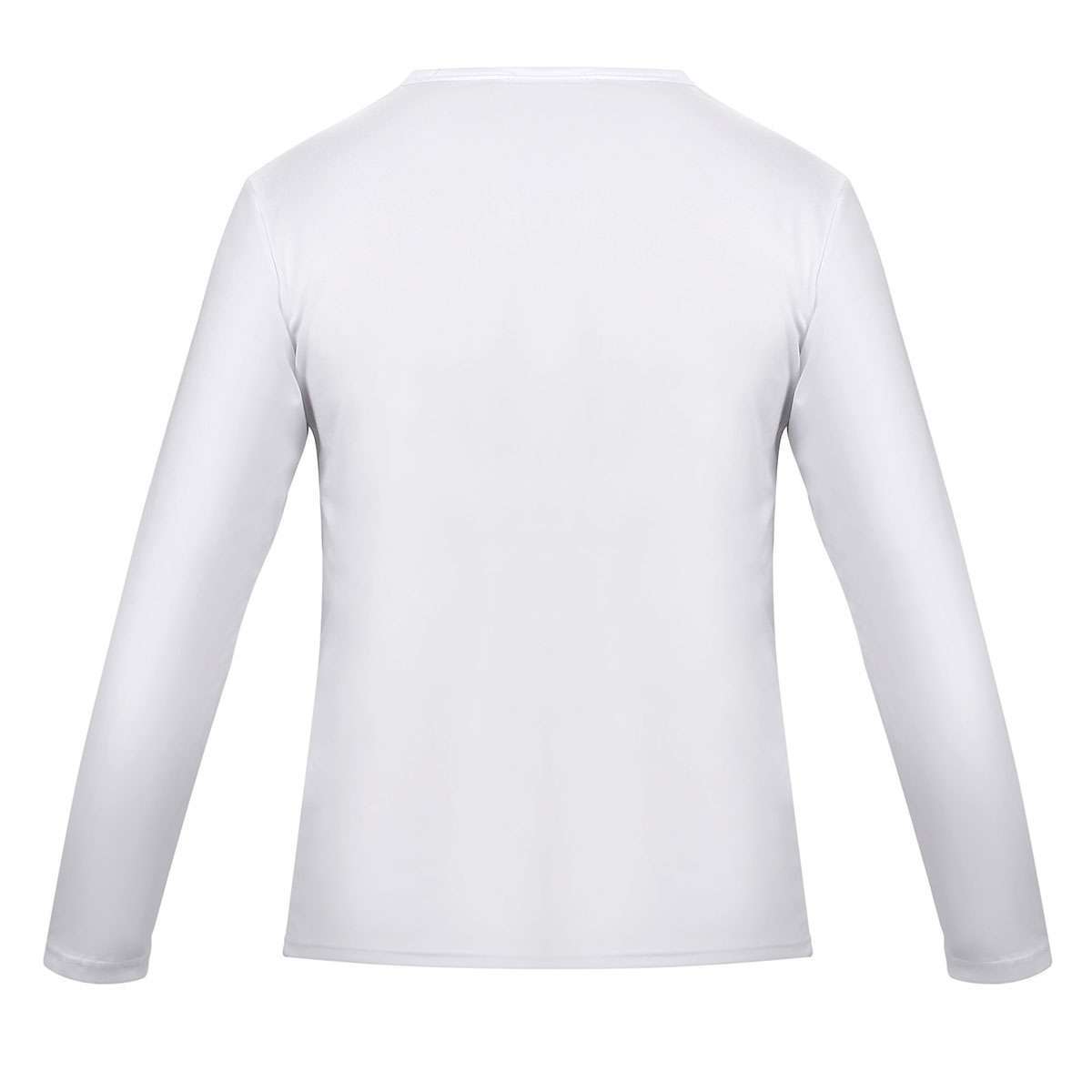 Men Casual Long Sleeve Basic T-shirt Slim Thermal Undershirt Muscle Top Milksilk