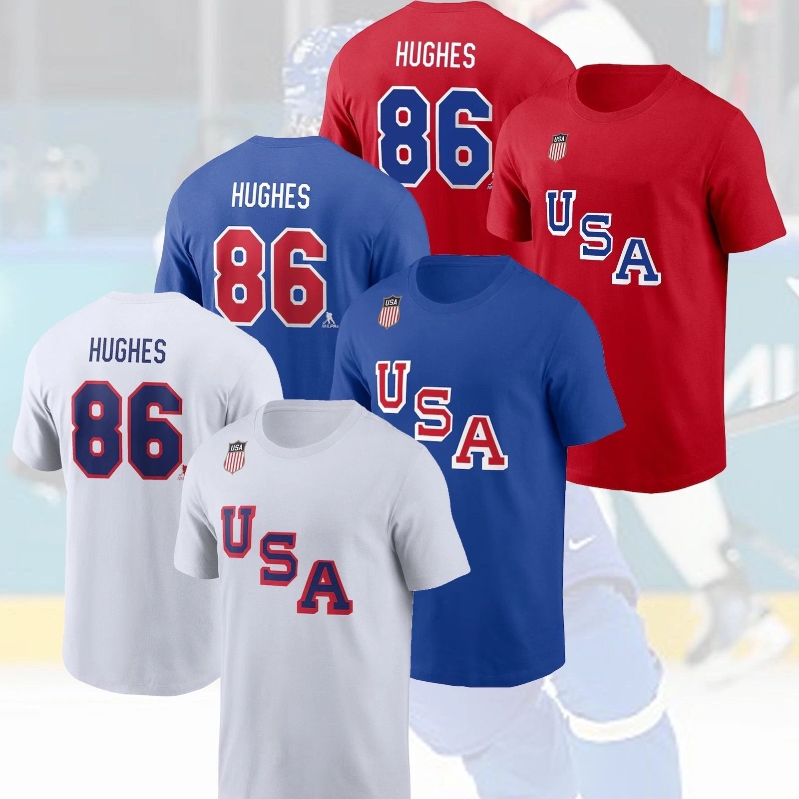 HOT SALE! Jack Hughes #86 USA Hockey Team 2026 Name & Number Fan Gifts