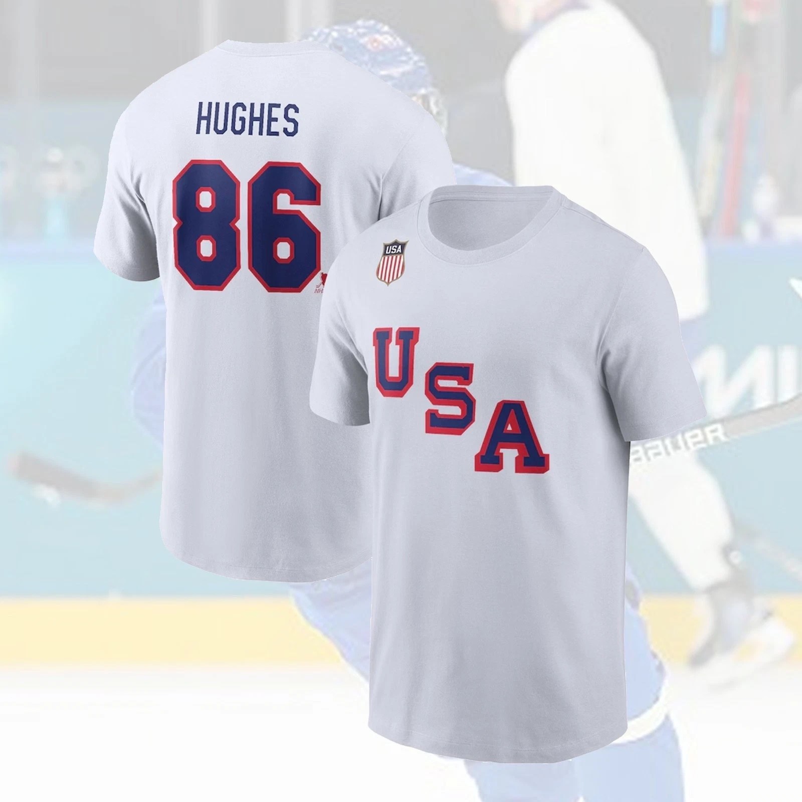 HOT SALE! Jack Hughes #86 USA Hockey Team 2026 Name & Number Fan Gifts