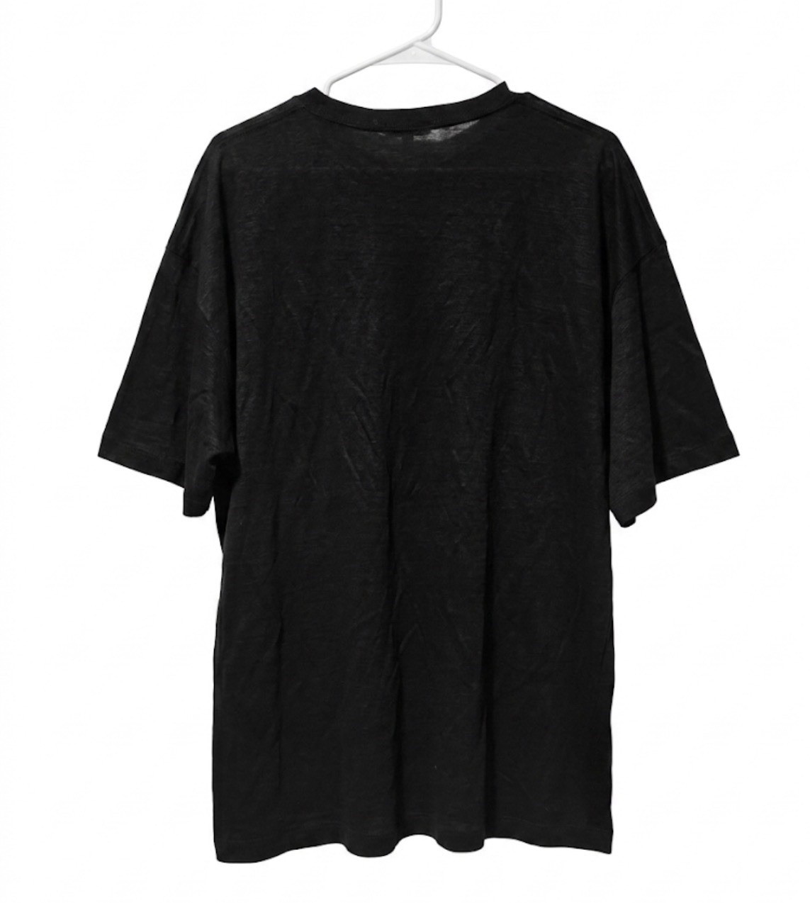 RARE GRAIL Vtg 4649 Yoroshiku 100% Linen T Shirt Size 54 XL Made in Italy Black⁠
