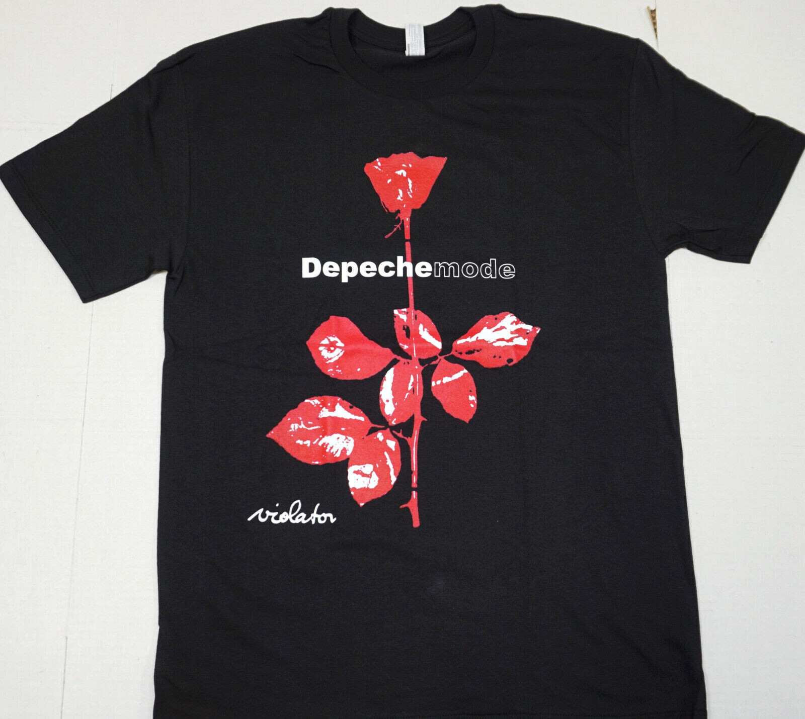 DEPECHE MODE T-shirt Violator Alt Rock New Wave Band Tee Adult Men’s Black New