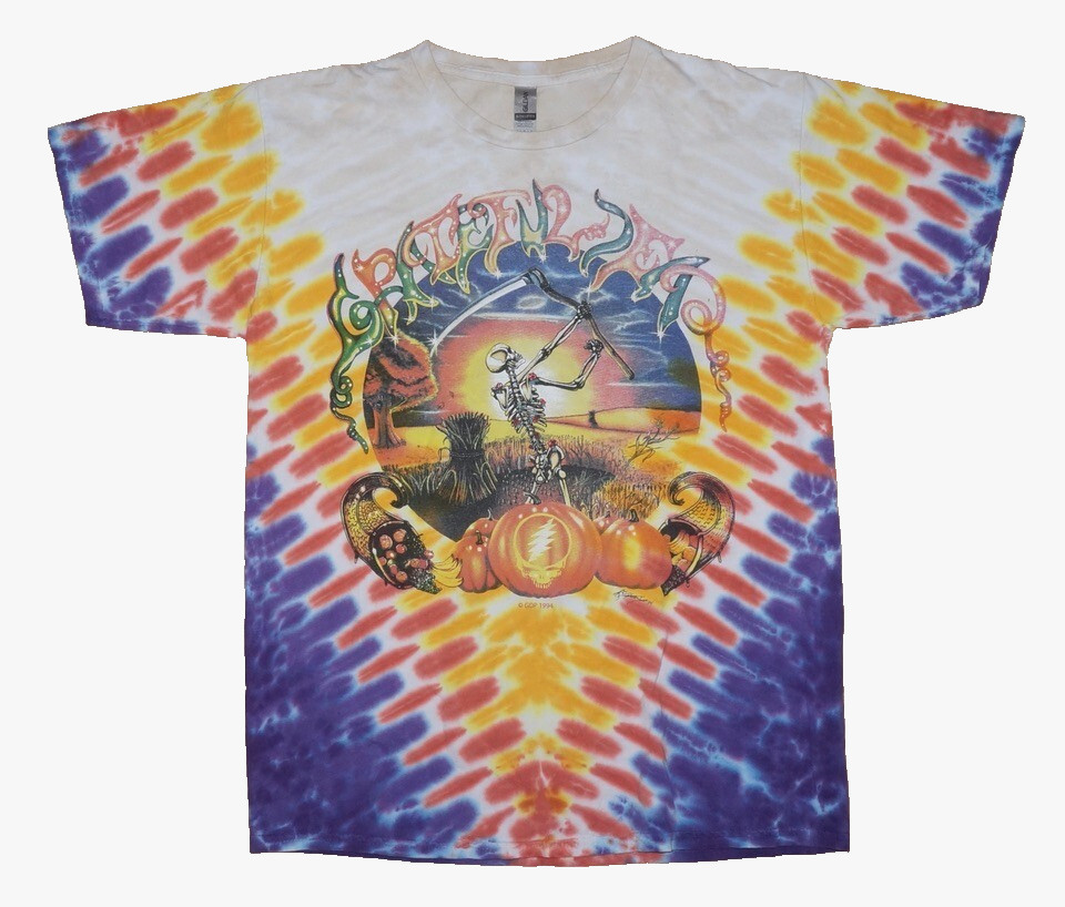 1994 Vintage GRATEFUL DEAD FALL TOUR Tie-Dye 100% Ultra Cotton T-Shirt LARGE