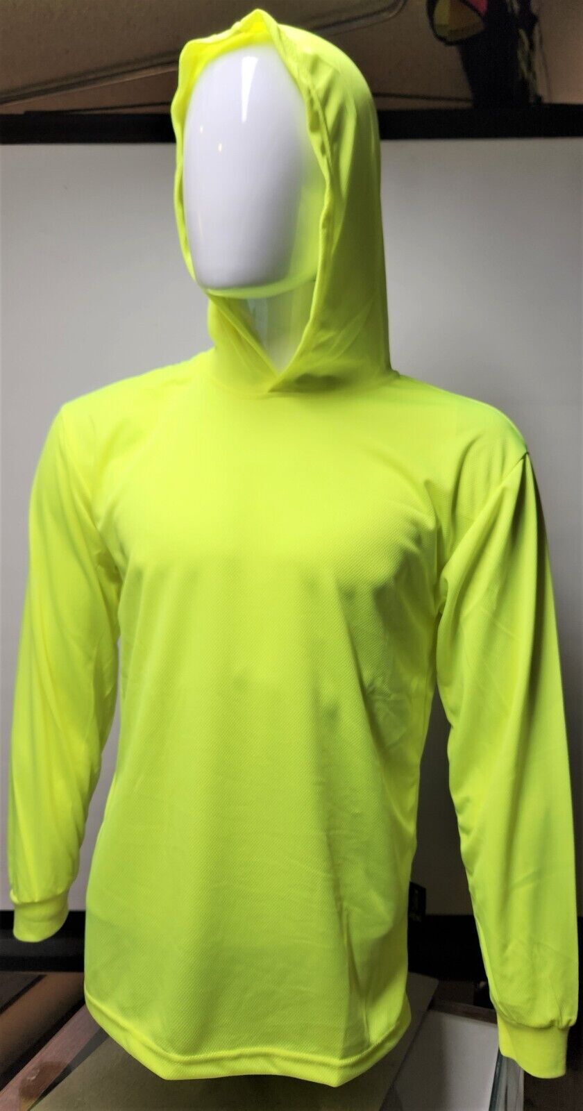 Hoodie Yellow High Visibility Shirt / Air Cooling Flow w/ UV Protection