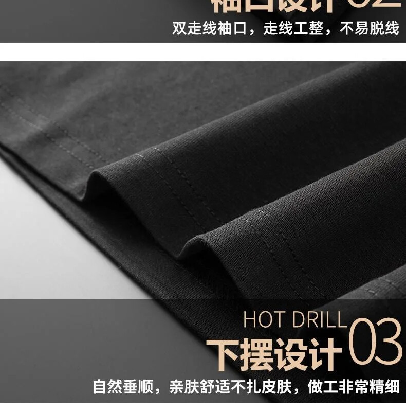 New Fashion Trend Embroidered Summer Short Sleeve Luxury Men Streetwear T-Shirt