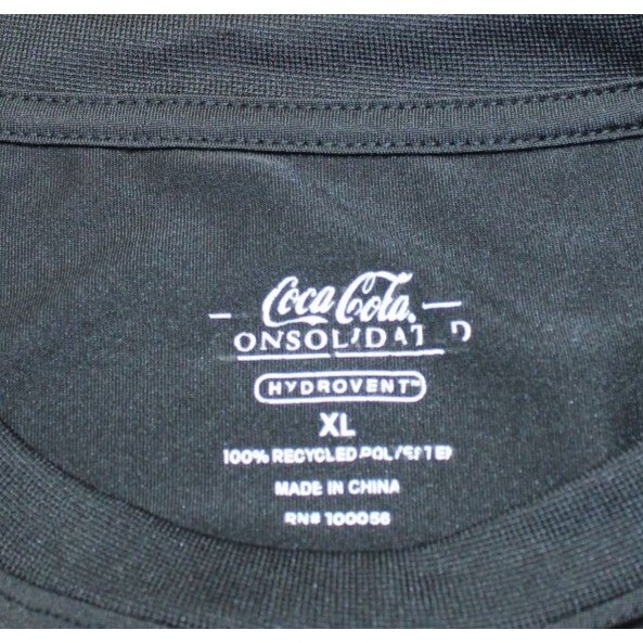 Coca-Cola Consolidated Hydrovvent Tee Black/Red Recycled Polyester XL