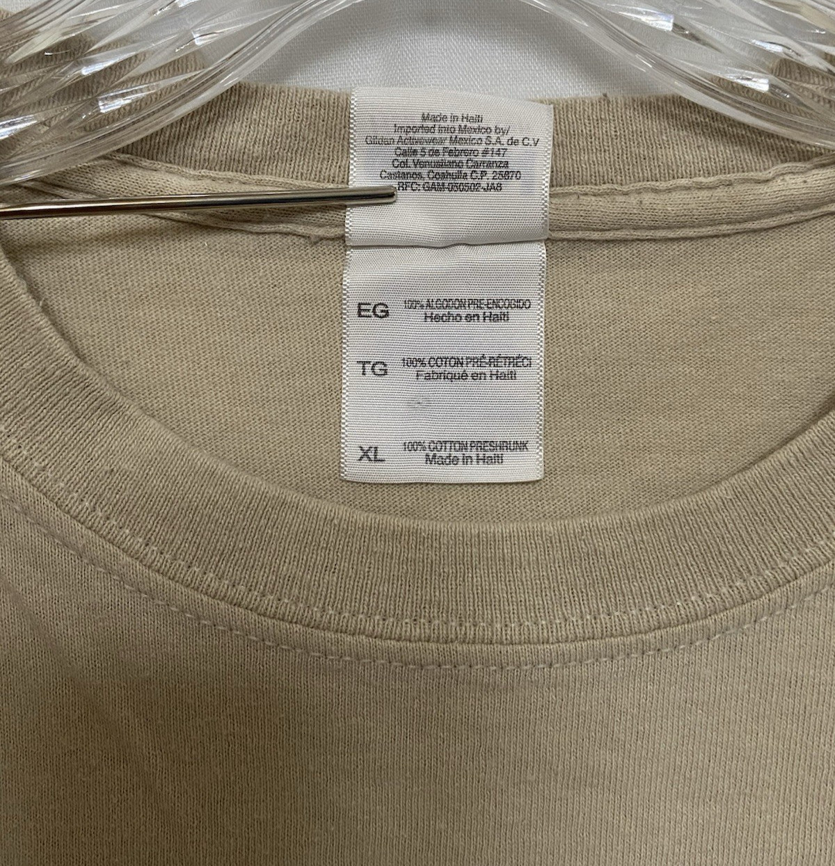 Operation Iraqi Freedom Veteran t-shirt XL Tan Short Sleeve Cotton