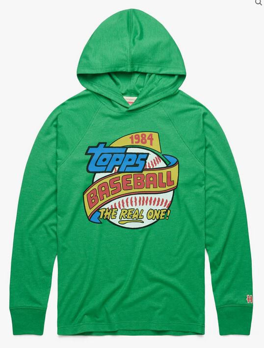 Topps Baseball Vintage 1984 The Real One Green Hoodie By Homage