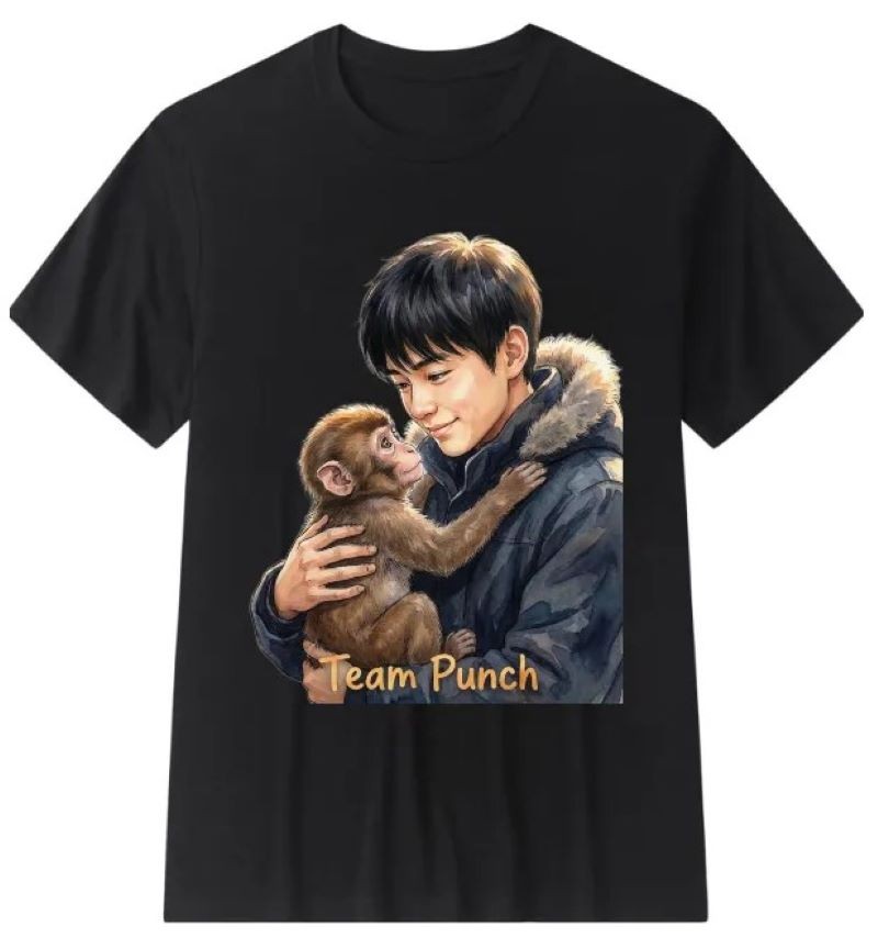 hot Cute Baby Monkey Punch Team Punch & Zookeeper T-Shirt Unisex Cotton