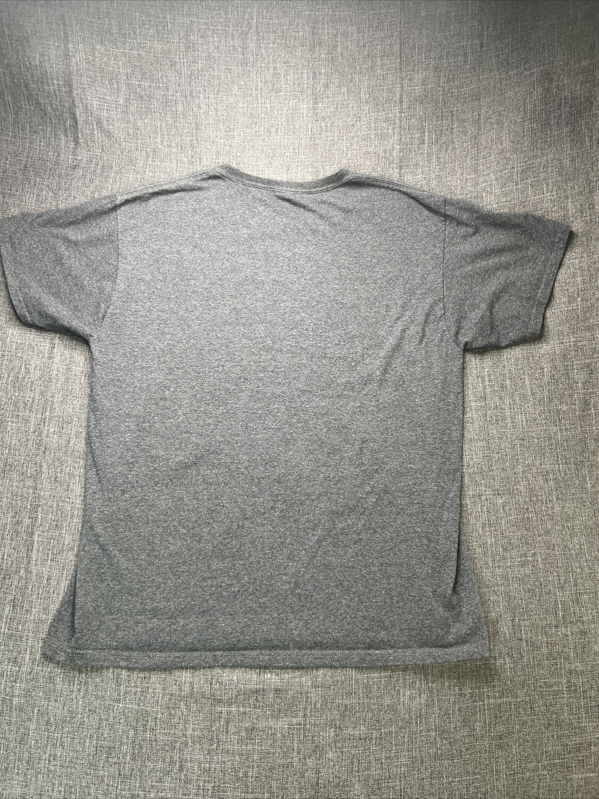 D. Dyer Inc. Shirt Men Size Medium Athletic Gray Flag Construction Short Sleeve