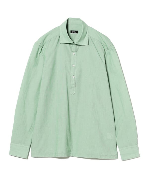 (ASK availability First) BEAMS Cotton Seersucker Microstripe Pullover Shirt New