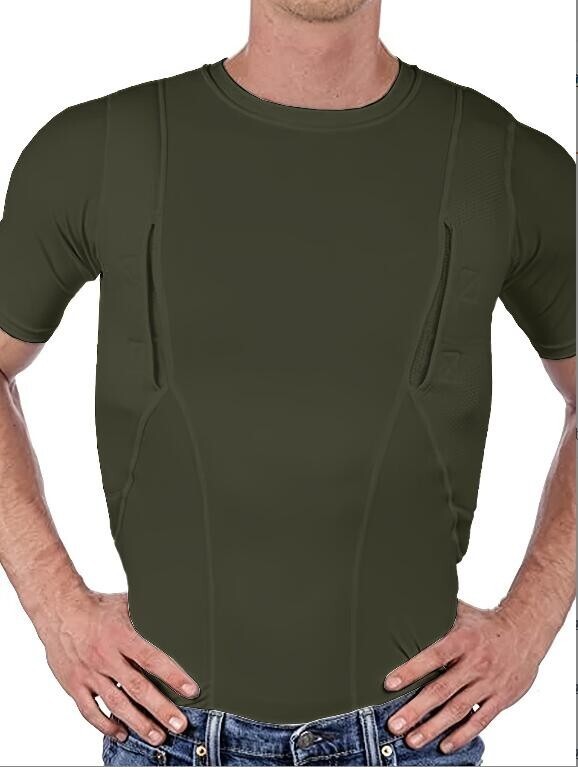 Explosive Man’s T-shirt Concealed Hidden Holster Tactical Invisible Carry Tops