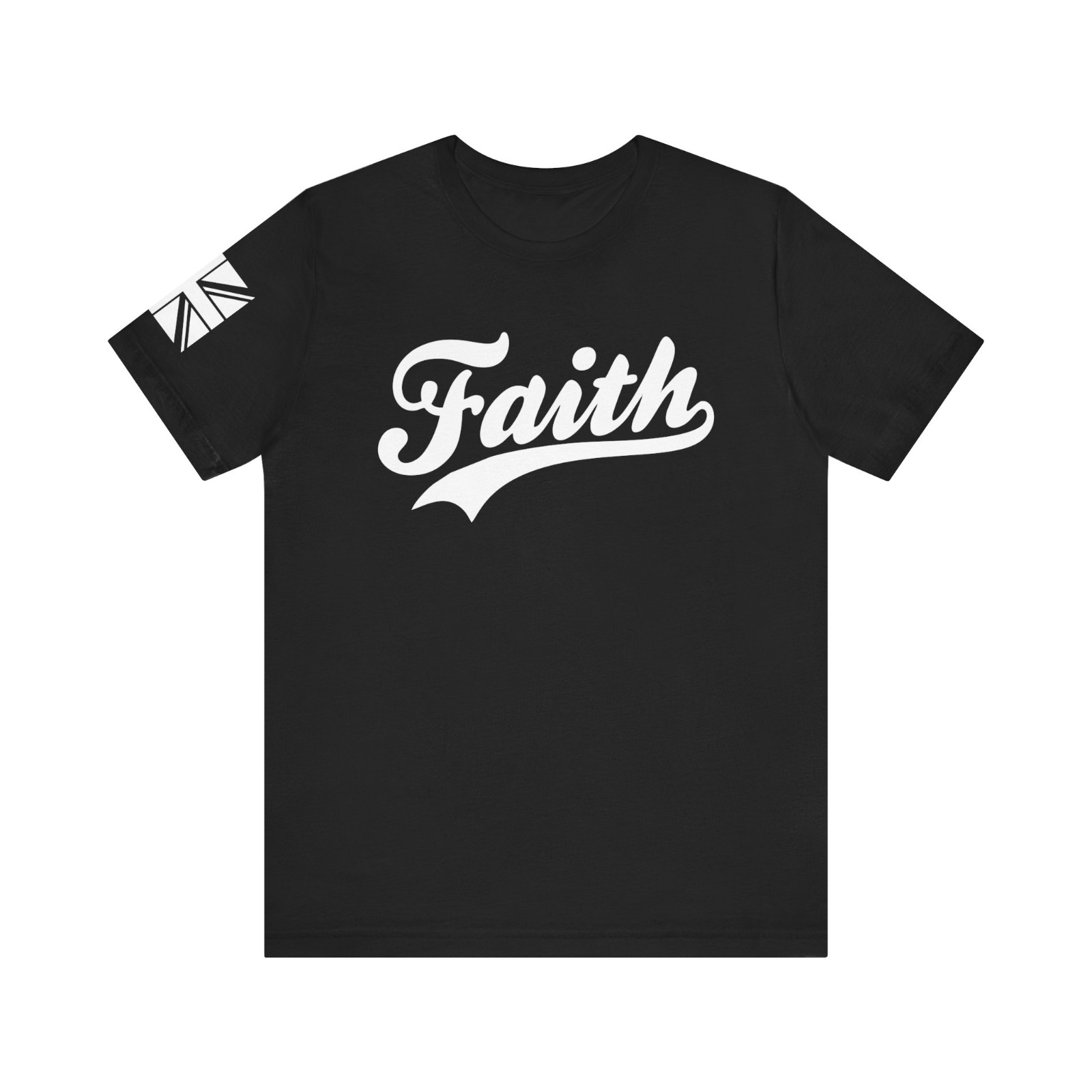 Faith T-Shirt, Personalised Name tshirt, Customise Your Name on Right sleeve tee