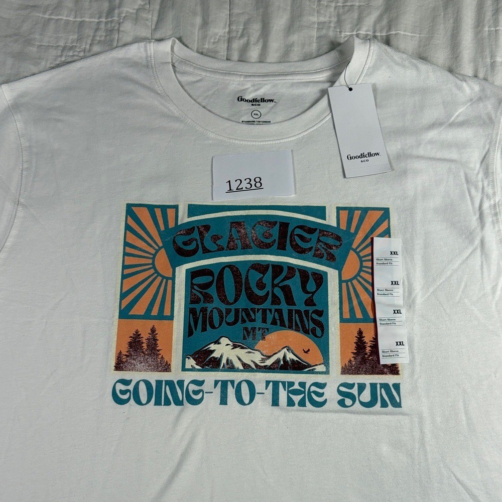 Glacier Rocky Mountains Mt Graphic T-Shirt XXL NWT