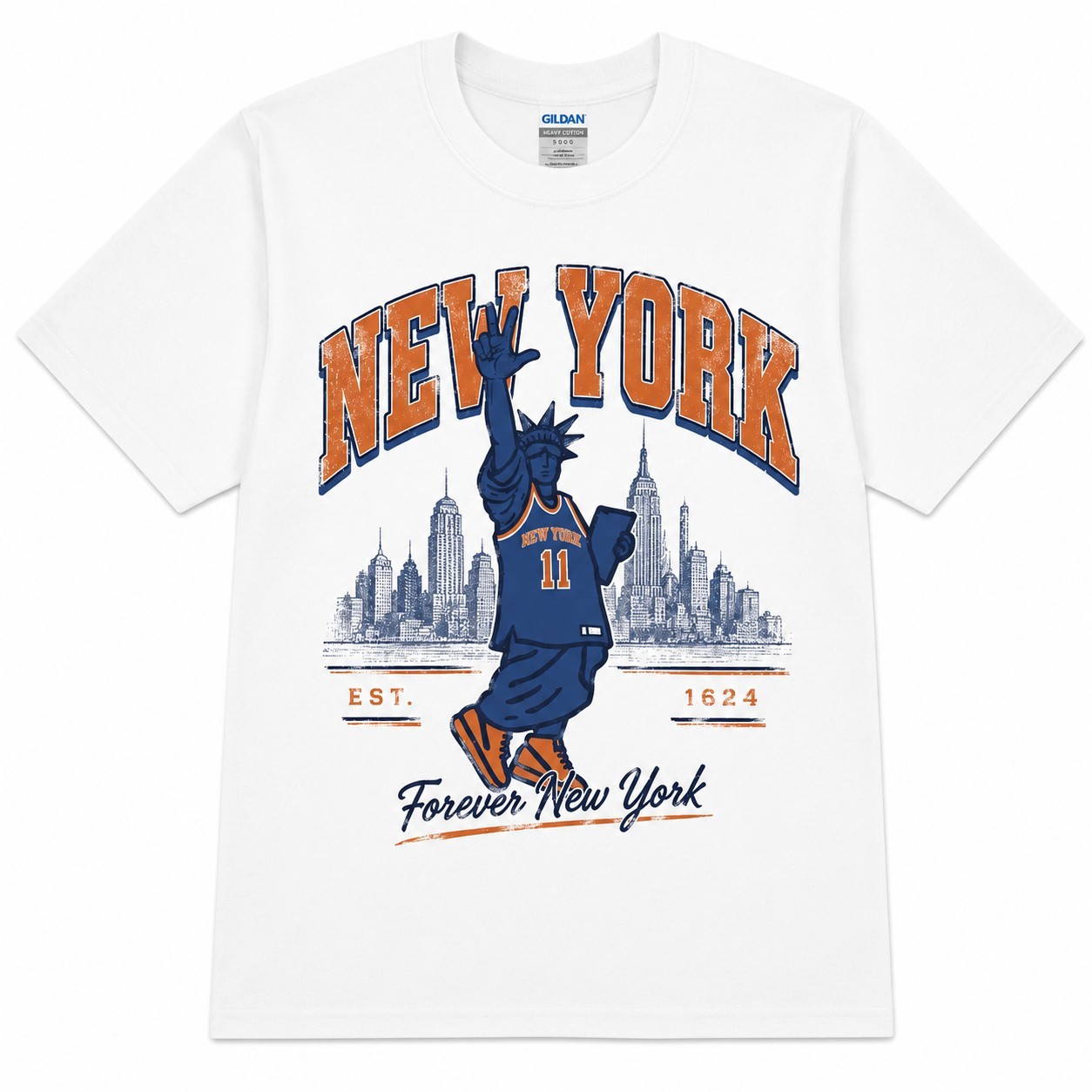 Retro Forever NY Basketball Trendy Champions 2026 Graphic Cotton Unisex T-Shirt