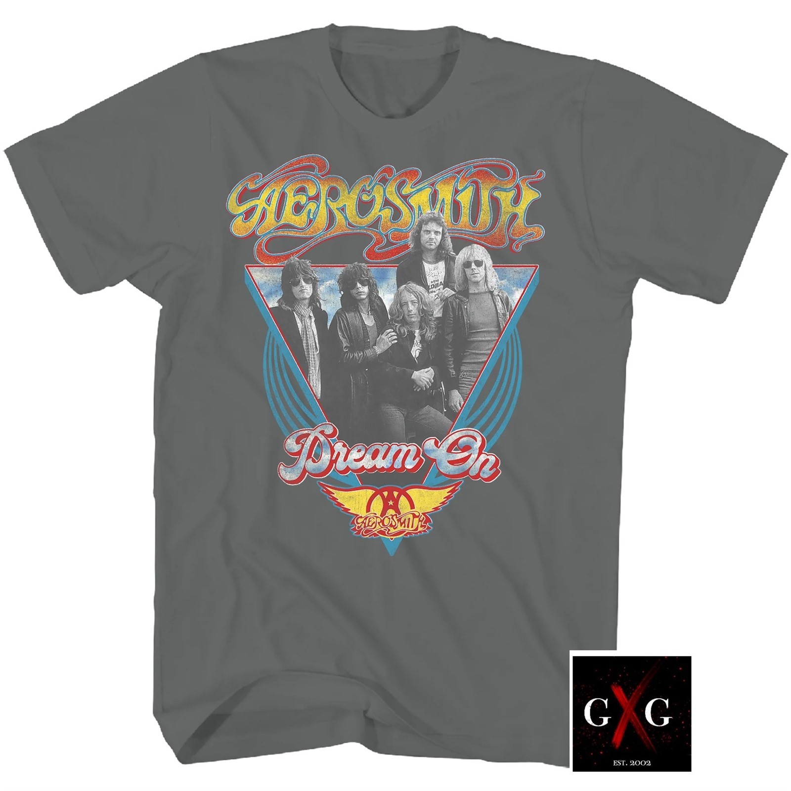 AEROSMITH cd cv DREAM ON TRIANGLE Official SHIRT XL New toys attic pump grip OOP