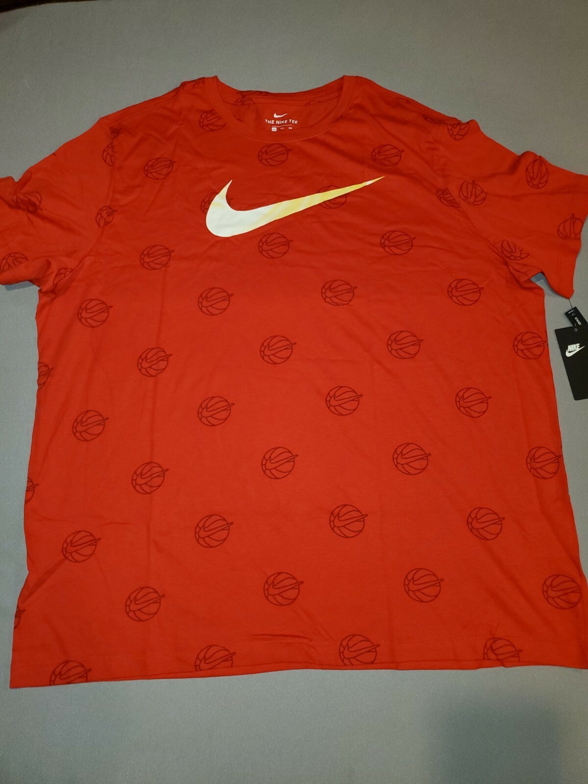 NIKE TEE BASKETBALL RED T-SHIRT DB5981 657 MENS 2XL XXL NEW