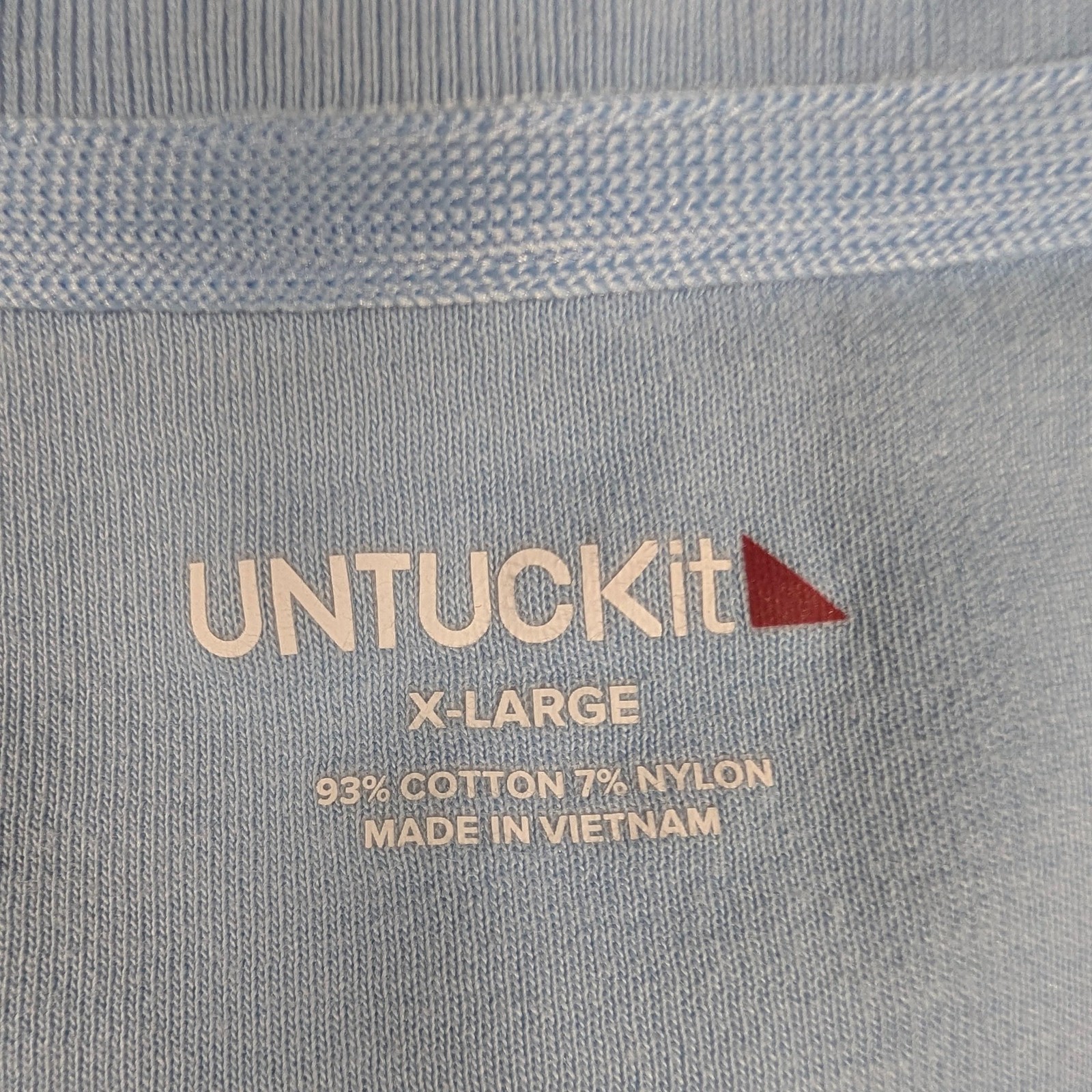 UNTUCKit Henley Shirt Mens XL Blue Long Sleeve Cotton Nylon Pullover Casual
