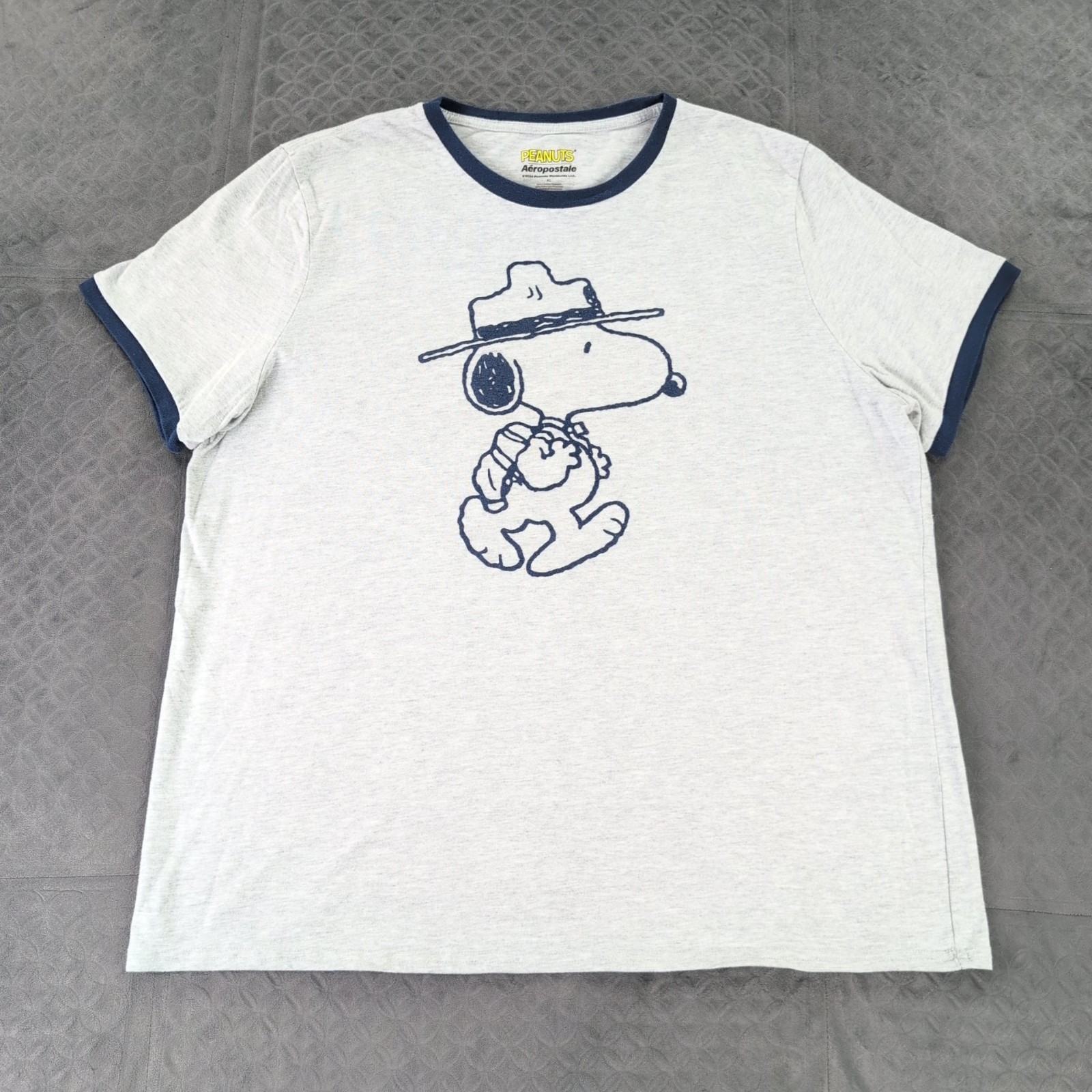Peanuts x Aeropostale T Shirt Ringer Tee Snoopy Short Sleeve Men XL