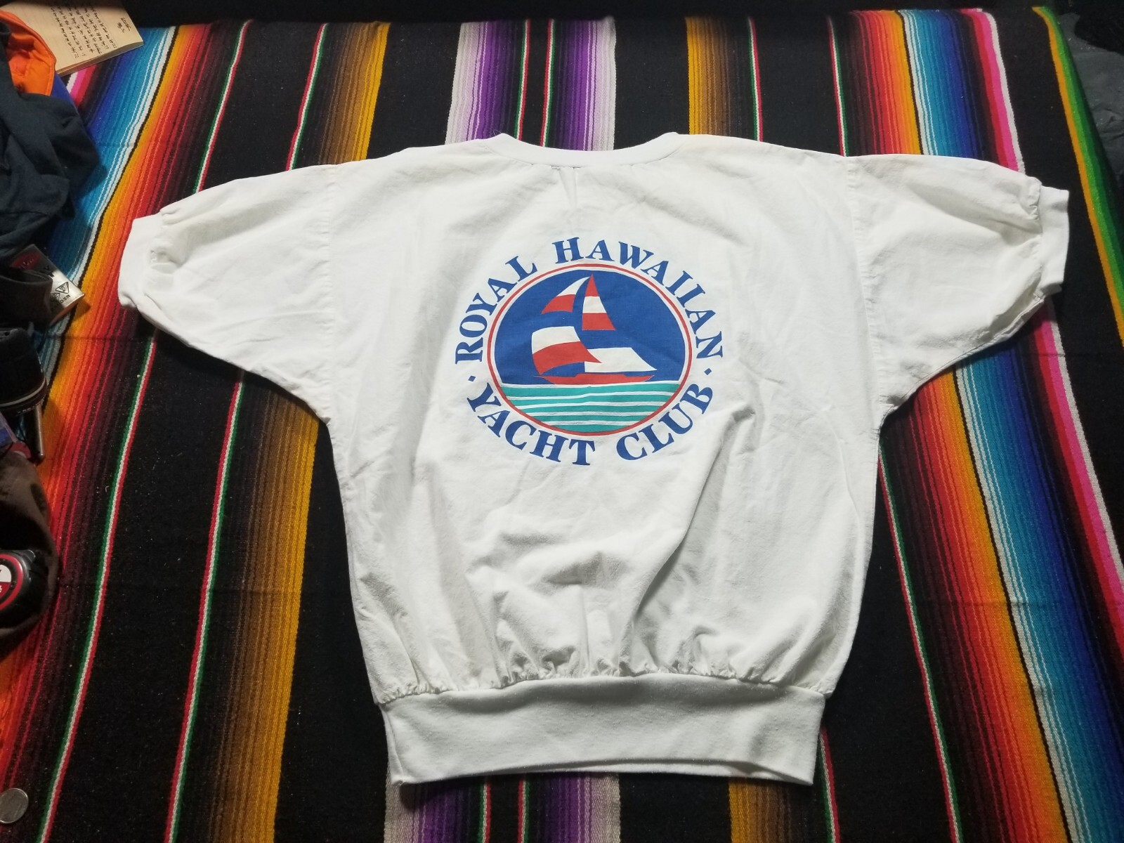 Vtg Royal Hawaiian Yacht Club Made In USA T-Shirt Size Small 19×24.5