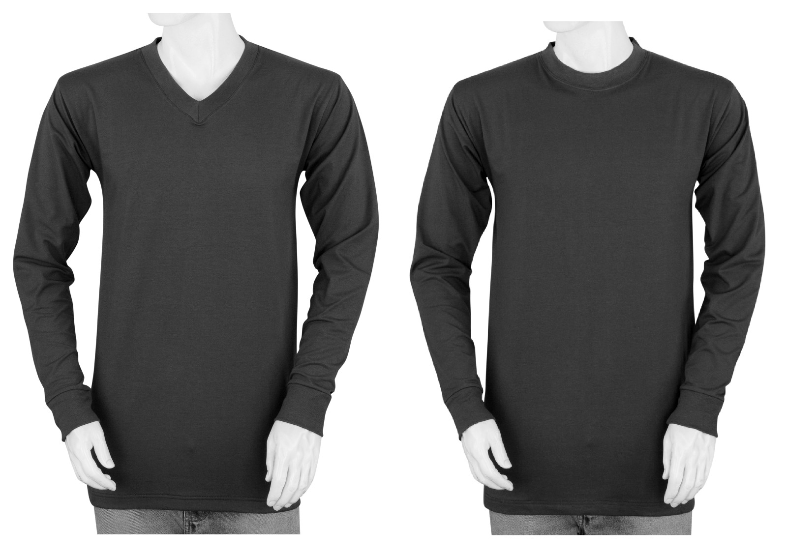 Styllion Mens Shirts V Neck C Neck- Long Sleeve – Mid Weight – S TO 7XLT